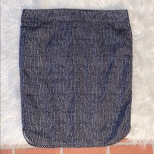 LOFT ruched side striped skirt